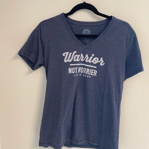 Life Is Good Blue V-Neck Tee